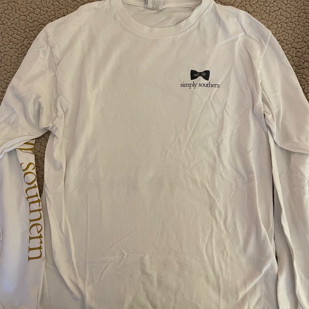 Simply Southern White Long Sleeve Shirt